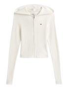 Tommy Jeans Tjw Essential Zipper Hood Cardi Kräm