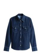Tommy Jeans Regular Fit Ls Shirt Dark Blue Blå