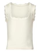 Rosemunde Kids Rkbillie Sl Square Lace Top Kräm