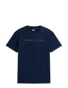 Tommy Jeans Tjm Reg Linear Logo Tee Ext Marinblå