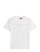 Tommy Jeans Tjm Reg Linear Logo Tee Ext Vit