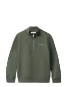 Calvin Klein Chest Inst. Logo Half Zip Grön