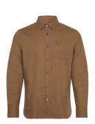 Lyle & Scott Plain Flannel Shirt Brun
