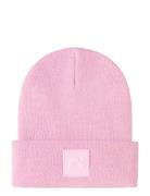 Name It Nmnmalik Knit Beanie Badge1 Rosa