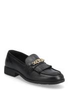 Tommy Hilfiger Th Chain Fringe Leather Loafer Svart
