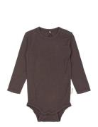 Mikk-line Wool/Bamboo Ls Body Brun