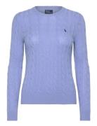 Polo Ralph Lauren Cable Wool-Cashmere Crewneck Sweater Blå