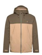 Polo Ralph Lauren Color-Blocked Hooded Jacket Beige