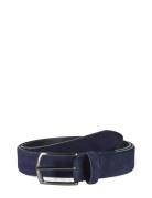 Howard London Suede Leather Belt Zack Marinblå