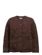 Object Objallie Ls Lo Quilted Jacket Noos Brun