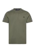Fred Perry C Tape Ringer T-Shirt Grön