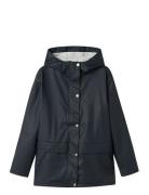 LMTD Nlndry10 Long Rain Jacket Fo Marinblå