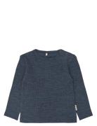 Mikk-line Merino Wool Ls Top Marinblå