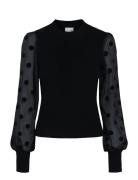 YAS Yasdotme Ls Knit Pullover S. Noos Svart