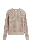 Tommy Hilfiger Co Cable Fine Gg C-Nk Ls Swt Beige
