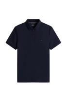 Tommy Hilfiger Performance Pique Zip Polo Marinblå