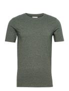 Lindbergh Mouliné O-Neck Tee S/S Grön
