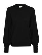 Kaffe Kalizza Round Neck Knit Pullover Bu Svart