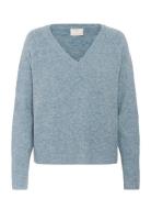 Kaffe Kaniel V-Neck Pullover Blå