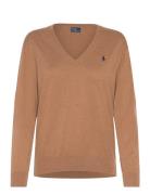 Polo Ralph Lauren Cotton V-Neck Sweater Brun