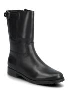 Lauren Ralph Lauren Burnished Calf-Tasha Mid-Bo-Mbo Svart