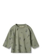 Wheat T-Shirt L/S Malthe Grön