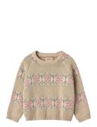 Wheat Jaquard Pullover Alberte Beige