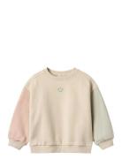 Wheat Sweatshirt L/S Embroidery Elliot Kräm