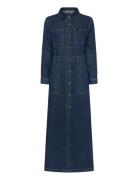Lee Jeans Maxi Denim Utility Dress Marinblå