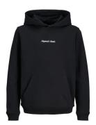Jack & J S Jornorrebro Emb Sweat Hood Noos Jnr Svart
