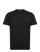 Fred Perry C Tape Ringer T-Shirt Svart