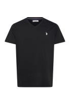 U.S. Polo Assn. Uspa T-Shirt V-Neck Cem Men Svart