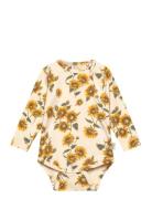 Petit Piao Body L/S Printed Kräm