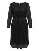 ONLY Carmakoma Carforest Life Ls Boatneck Blk Dress Jrs Svart