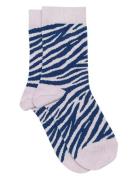 Melton Zebra Socks Lila