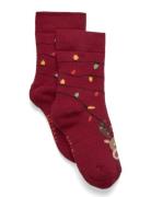 Melton Party Reindeer Socks Röd