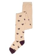 Melton Bows Glitter Tights Beige