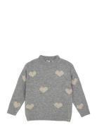 Daily 7 Knitted Sweater Heart Grå