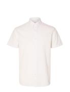 Selected Slhregkylian-Linen Shirt Ss Classic Vit