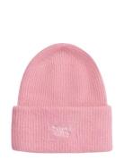 Superdry Soft Rib Knit Beanie Hat Rosa
