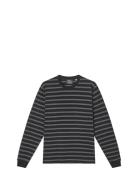 Mads Nørgaard Cotton Jersey Stripe Frode Tee Ls Svart