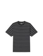 Mads Nørgaard Cotton Jersey Stripe Frode Tee Svart