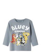 Name It Nmmalex Bluey Ls Nreg Top Noos Sky Grå