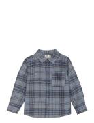 En Fant Shirt Ls Check Blå