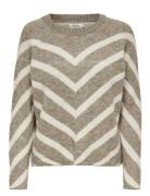 ONLY Carmakoma Careliza L/S Pullover Knt Noos Beige