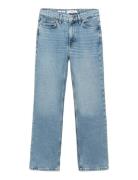 Mango Matilda Medium-Rise Straight-Fit Jeans Blå