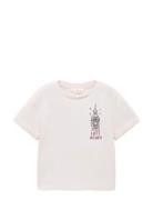 Mango Printed Cotton-Blend T-Shirt Rosa