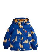 Mini Rodini Dinos Aop Hooded Puffer Blå