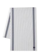 Lexington Home Icons Striped Org Cotton Oxford Runner Marinblå