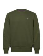 GANT Reg Shield C-Neck Sweat Khaki Green